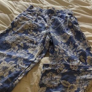 Floral Linen Pants